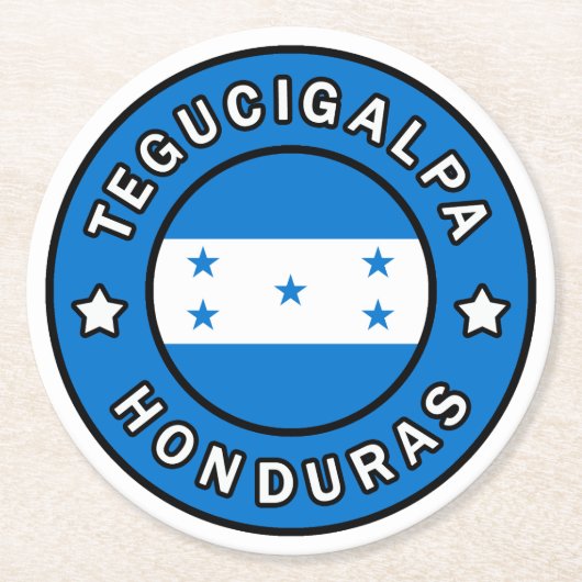 Tegucigalpa Honduras Ronde Kartonnen Onderzetter (Voorkant)