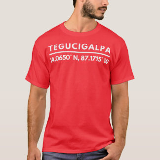 Tegucigalpa Latitude en Longitude Tegucigalpa Fan T-shirt