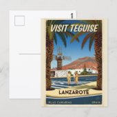 Teguise Lanzarote Spanje vintage reisposter Briefkaart (Voorkant / Achterkant)
