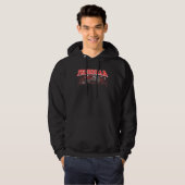 Teguzilla Little Lizard Black & White Gecko Bearde Hoodie (Voorkant volledig)