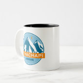 Tehachapi Mountains California Stars Moon Tweekleurige Koffiemok (Voorkant links)