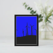 Tehachapi Wind Boerderij Silhouette Briefkaart (Staand voorkant)
