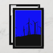 Tehachapi Wind Boerderij Silhouette Briefkaart (Voorkant / Achterkant)