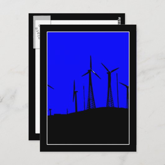 Tehachapi Wind Boerderij Silhouette Briefkaart (Voorkant / Achterkant)