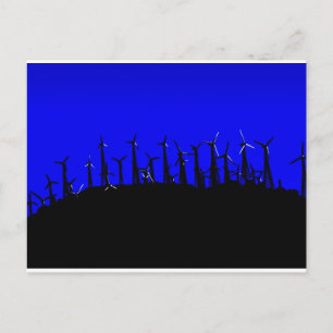 Tehachapi Wind Boerderij Silhouette Briefkaart