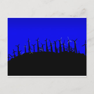 Tehachapi Wind Boerderij Silhouette Briefkaart