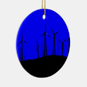 Tehachapi Wind Boerderij Silhouette Keramisch Ornament (Rechts)