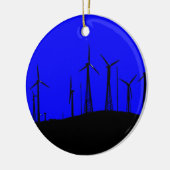 Tehachapi Wind Boerderij Silhouette Keramisch Ornament (Links)