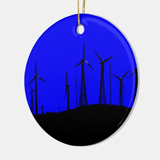 Tehachapi Wind Boerderij Silhouette Keramisch Ornament (Links)