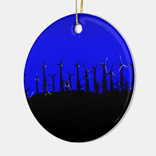 Tehachapi Wind Boerderij Silhouette Keramisch Ornament (Links)