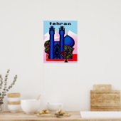 Teheran, Iraanse reisposter Poster (Keuken)