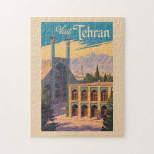 Teheran Iran Golestan Paleis Illustratie Reizen Legpuzzel