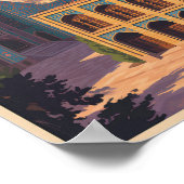 Teheran Iran Golestan Paleis Illustratie Reizen Poster (Hoek)