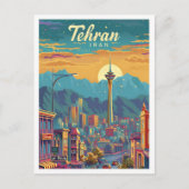 Teheran Iran  kunst reisillustratie Briefkaart (Voorkant)