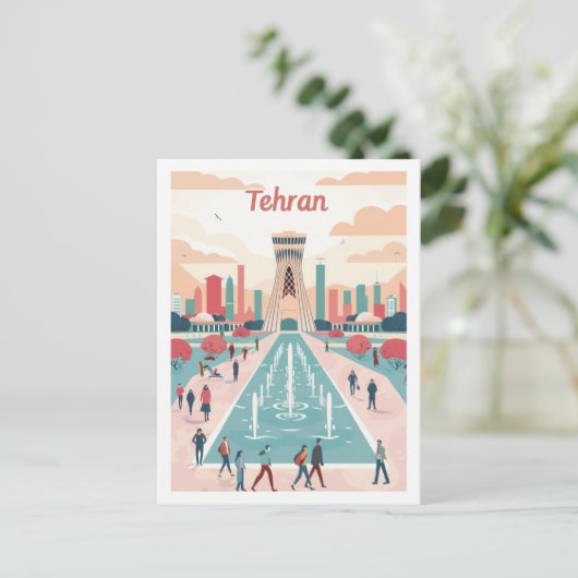 Teheran Iran Perzië  Beroemde Reisplaats Briefkaart (Staand voorkant)