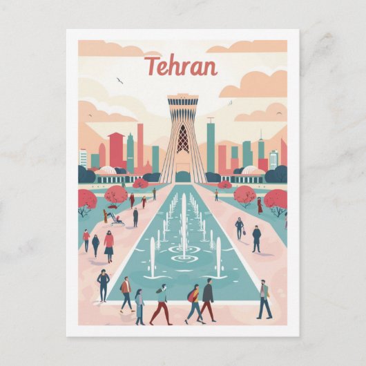 Teheran Iran Perzië  Beroemde Reisplaats Briefkaart (Voorkant)
