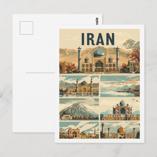 Teheran Iran Vintage Beroemde Reisplaats Briefkaart (Voorkant / Achterkant)
