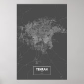 Teheran, Iran (zwart wit) Poster (Voorkant)