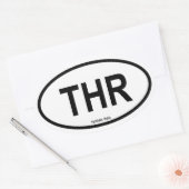 Teheran "THR" Ovale Sticker (Envelop)