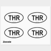 Teheran "THR" Ovale Sticker (Vel)