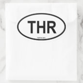 Teheran "THR" Ovale Sticker (Tas)