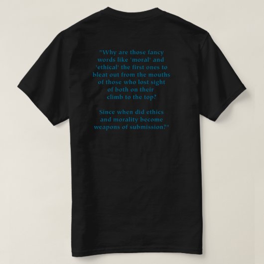 Tehol/Bugg 2020 Ethics & Morality T-shirt (Design achterkant)
