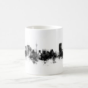 Tehran Iran Skyline Black White Koffiemok