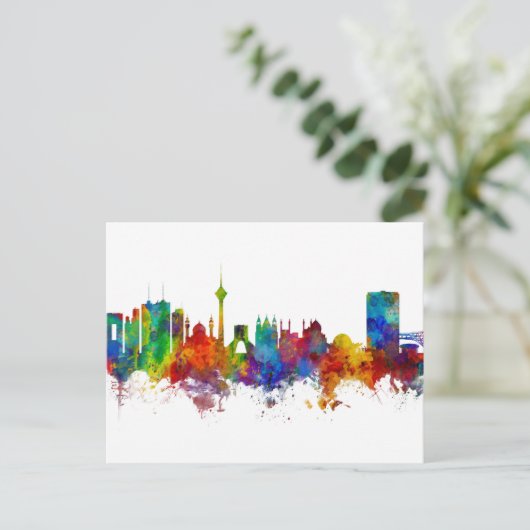 Tehran Iran Skyline Briefkaart (Staand voorkant)