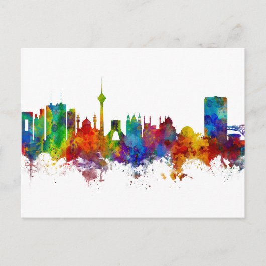 Tehran Iran Skyline Briefkaart (Voorkant)