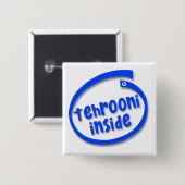 Tehrooni Binnen Vierkante Button 5,1 Cm (Voorkant /achterkant)