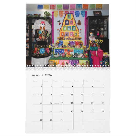 Tehuana Ofrenda - Dag van de Doden Kalender (Mar 2026)