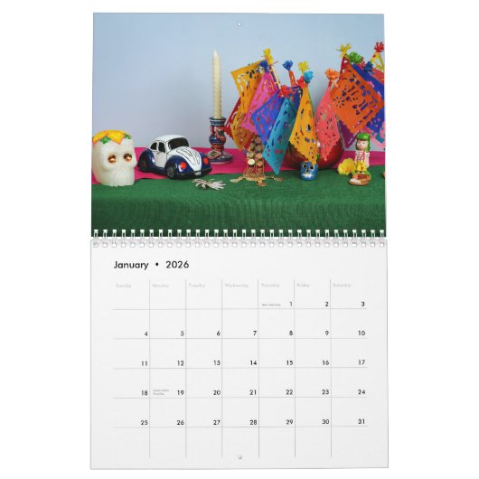 Tehuana Ofrenda - Dag van de Doden Kalender (Jan 2026)