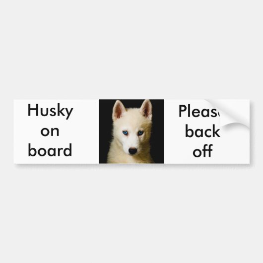 Tehya - Siberian Husky Bumpersticker (Voorkant)