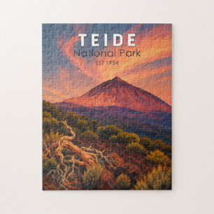 Teide Nationaal Park Spanje Illustratie Reis Kunst Legpuzzel