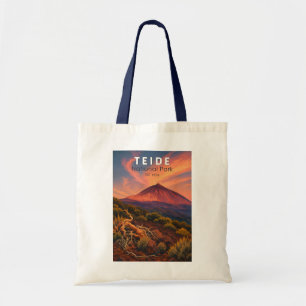 Teide Nationaal Park Spanje Illustratie Reis Kunst Tote Bag