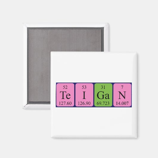 Teigan periodiek table name magnet (Voorkant / Achterkant)