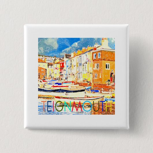 Teignmouth Vierkante Button 5,1 Cm (Voorkant)