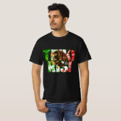 Teikirisi mexicaanse slogan mannen zwarte tshirt (Voorkant volledig)