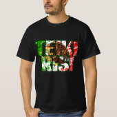 Teikirisi mexicaanse slogan mannen zwarte tshirt (Voorkant)