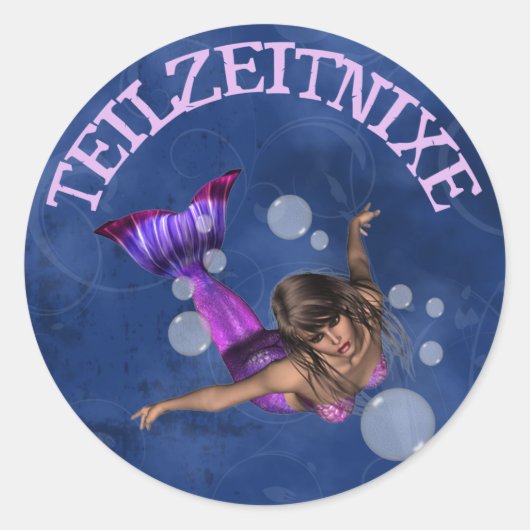 Teilzeitnixe Ronde Sticker (Voorkant)