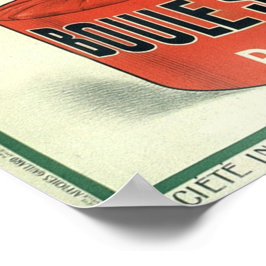 Teinture Rouge Frans Adverteren Poster (Hoek)