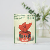 Teinture Rouge Franse dames Boudoir Adver Briefkaart (Staand voorkant)