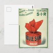 Teinture Rouge Franse dames Boudoir Adver Briefkaart (Voorkant / Achterkant)