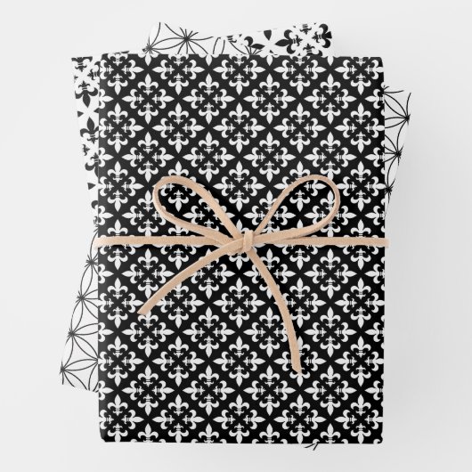  teisterpatroon voor zwarte en witte vloeren inpakpapier vel (In situ)