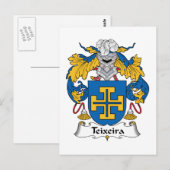 Teixeira Family Crest Briefkaart (Voorkant / Achterkant)
