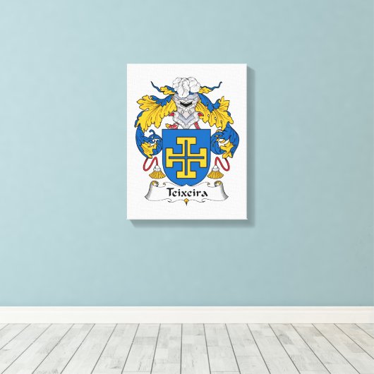 Teixeira Family Crest Canvas Afdruk (Insitu (Houten vloer))