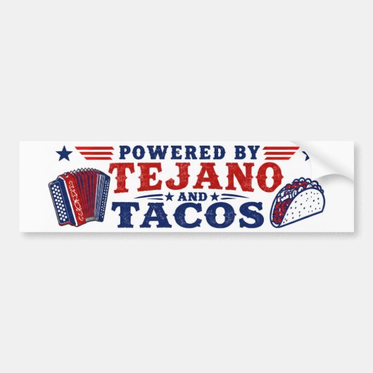Tejano & Tacos Bumpersticker (Voorkant)