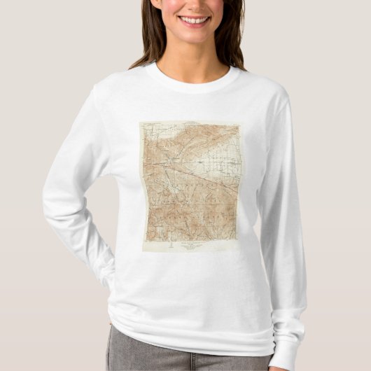 Tejon quadrangle toont San Andreas Rift T-shirt (Voorkant)