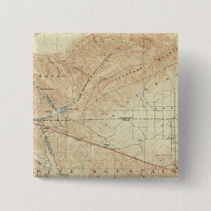 Tejon quadrangle toont San Andreas Rift Vierkante Button 5,1 Cm