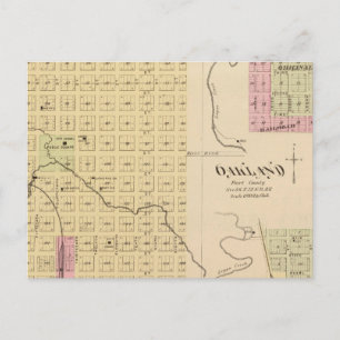 Tekamah, Oakland en Lyon, Nebraska Briefkaart